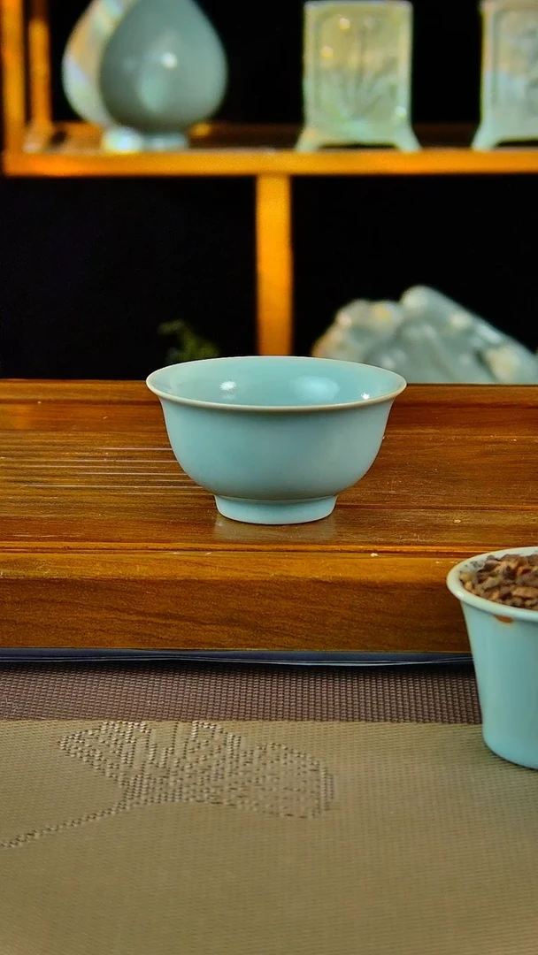 【闪购商品】原矿原釉汝瓷福利杯仿古釉手工压手杯