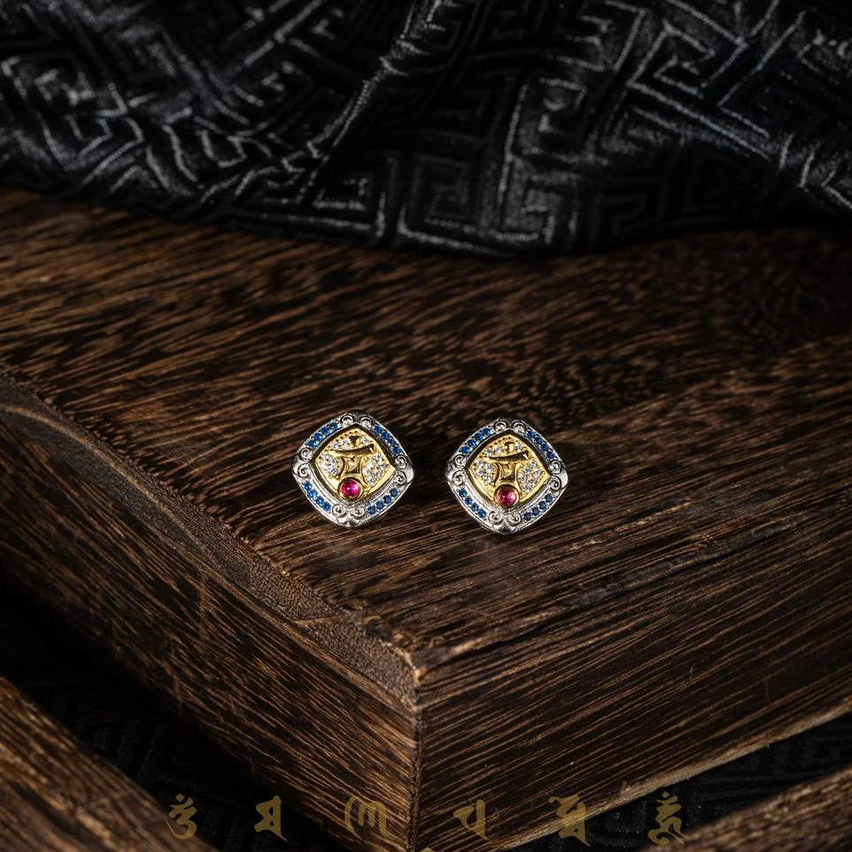 925银银制品 【般若】文殊耳钉/BWW17160