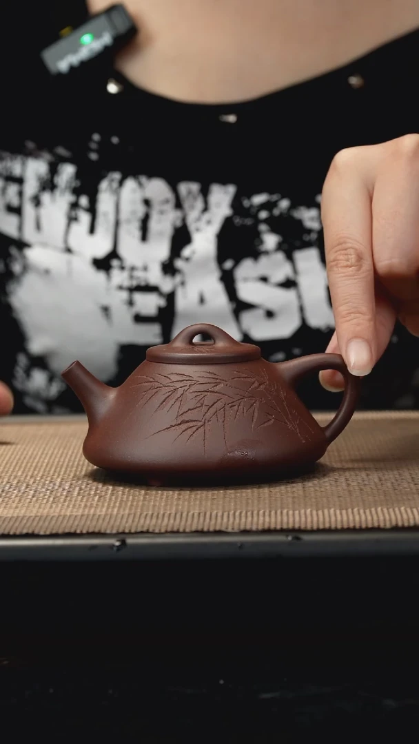 茶壶紫砂紫泥子冶刻绘