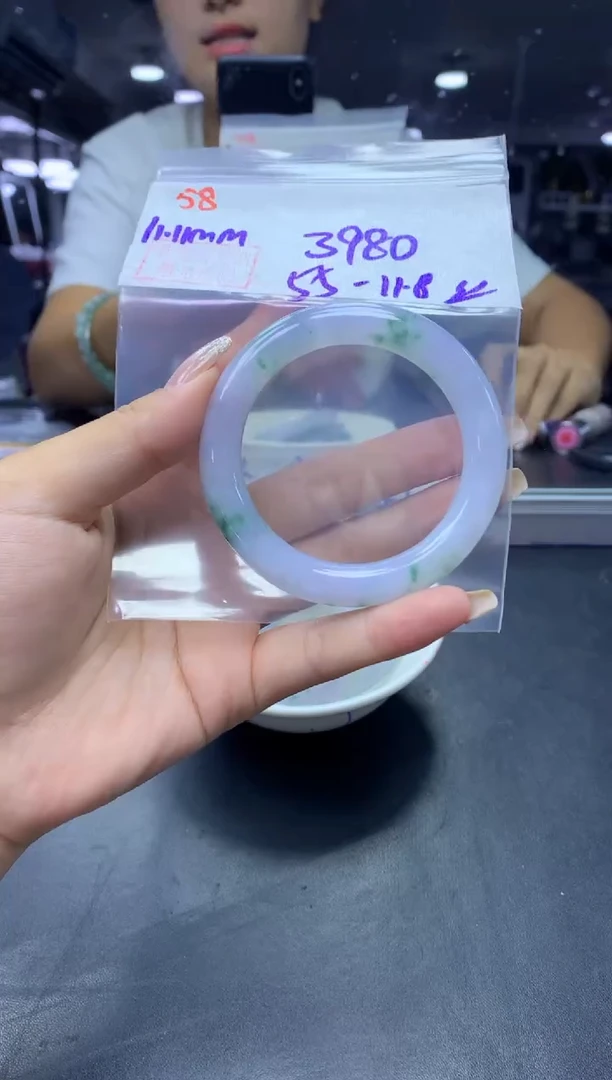 未镶嵌定制翡翠58手镯55丝+3980元+拍一发一