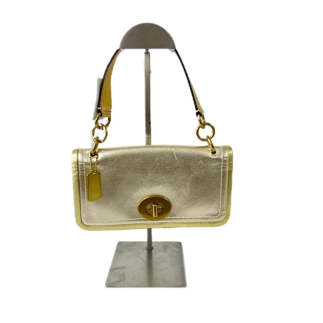 95新 COACH/蔻驰 双色珠光拼皮单肩手提包 MM-81063