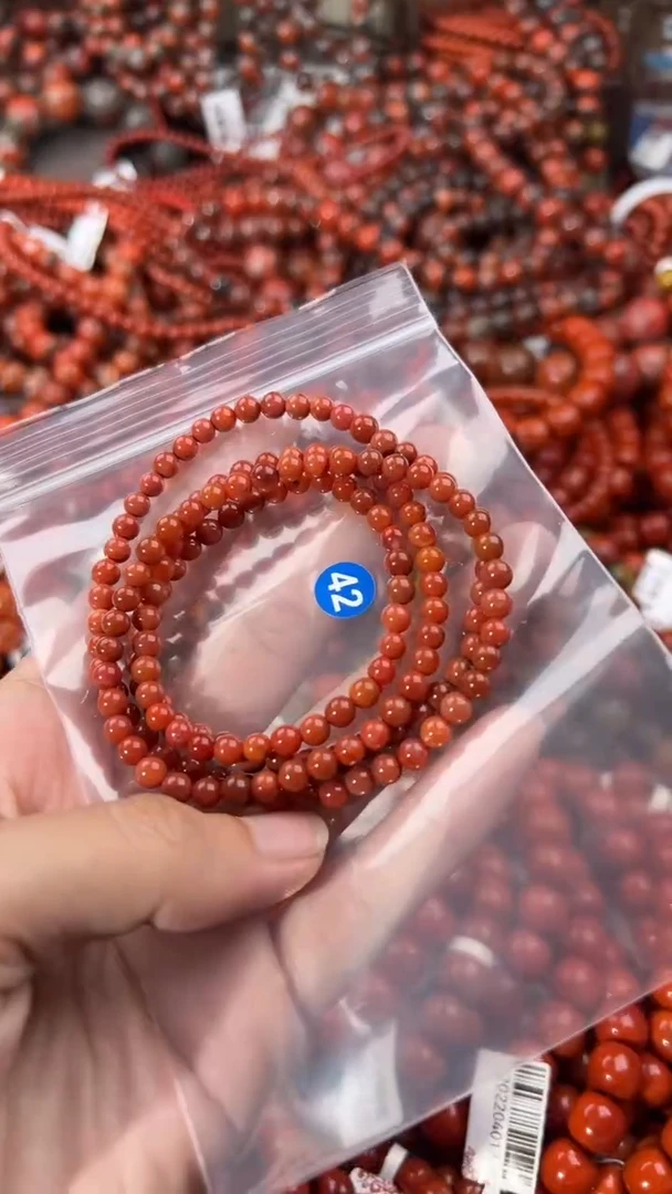 南红玛瑙手串未镶嵌4