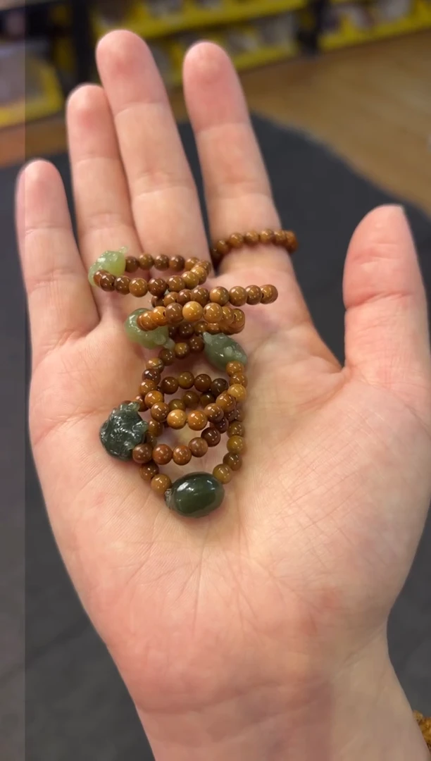 【闪购商品】和田玉（碧玉）颈饰未镶嵌   库克和田碧玉小龙人戒指