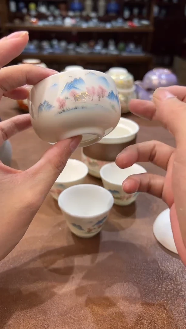 真的很便宜超好看会开片的旅行茶具