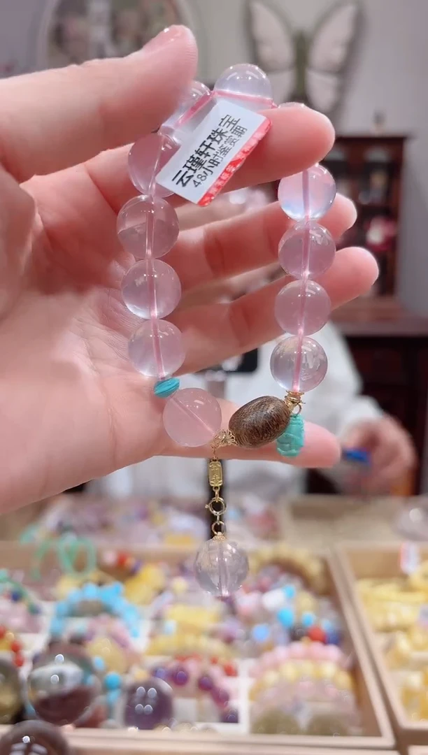 【闪购商品】水晶手串18K金镶嵌设计款珠串14+