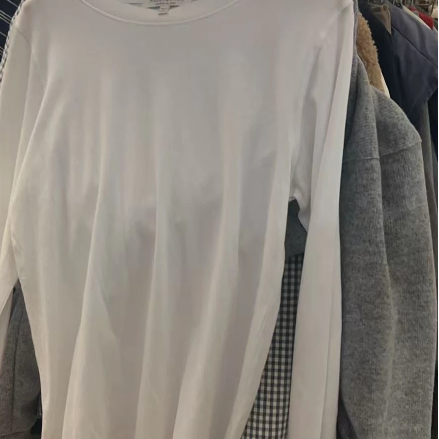 ［小小布］no退换-东大门正品h5i白色薄款净版打底T