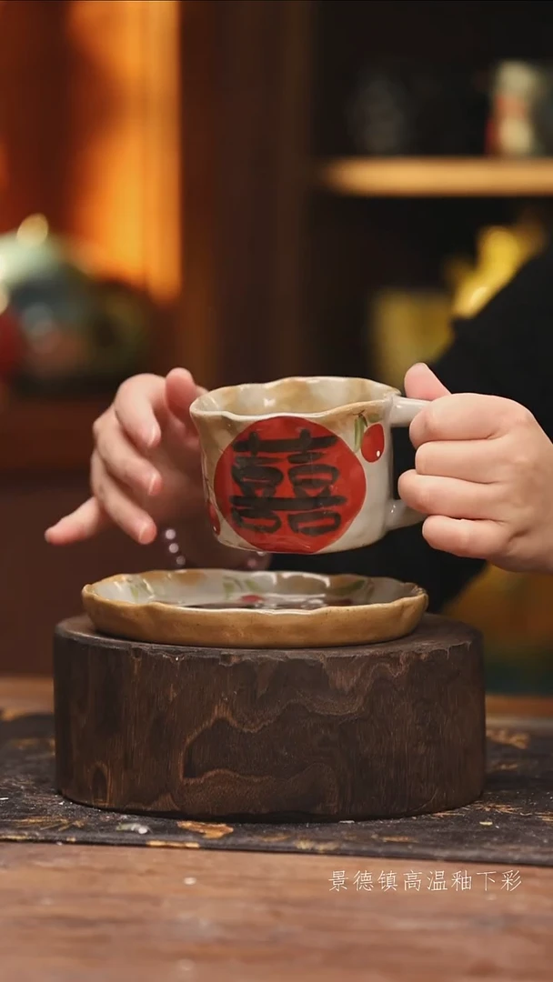 陶瓷景德镇高温釉下手绘陶瓷@L401@