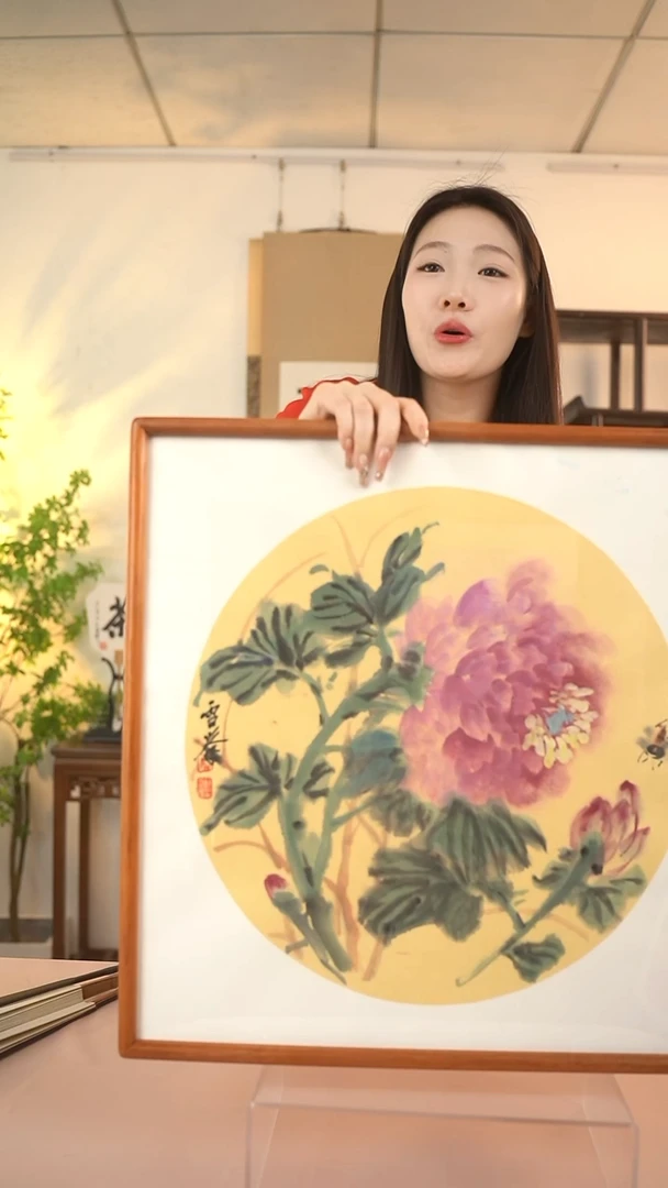 【闪购商品】国画苏雪峰 花鸟斗方2 50*50 hk