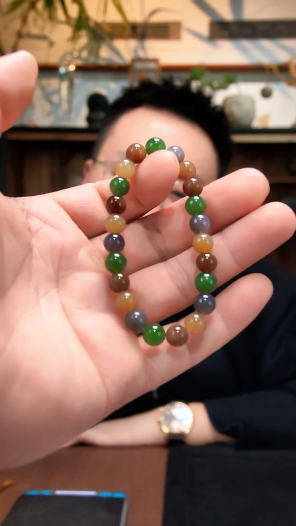 未镶嵌手串和田玉和田玉多宝手串QC8*