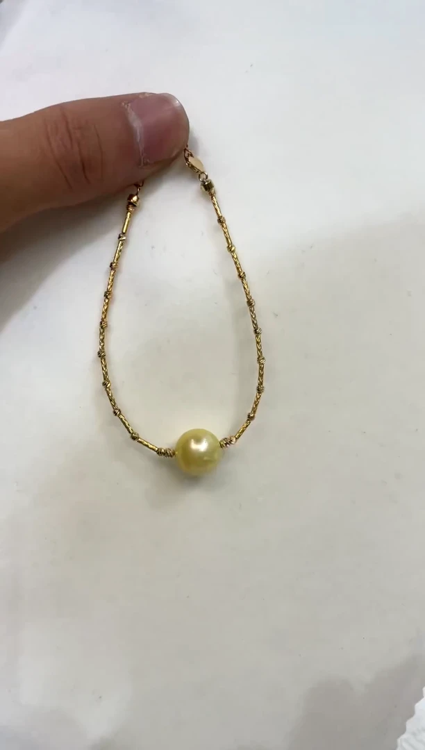 银S925镶嵌手绳淡水珍珠