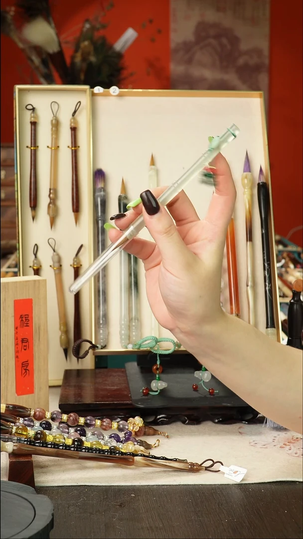 孤品高货毛笔链接 清水试笔 蘸墨不退