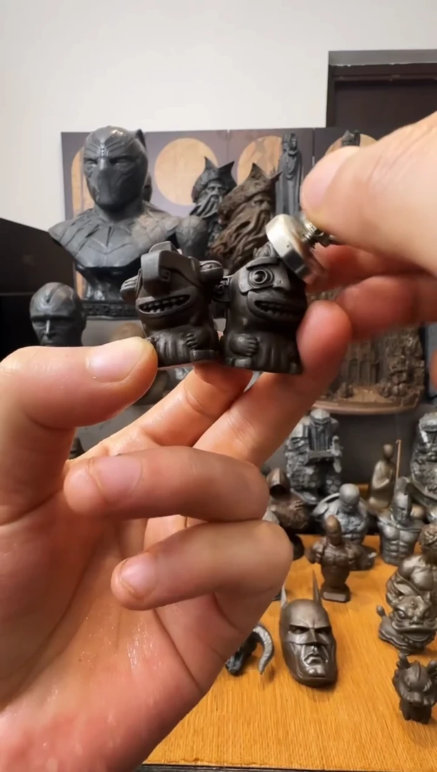 铁实心铁艺摆件~~结界兽（锈色）