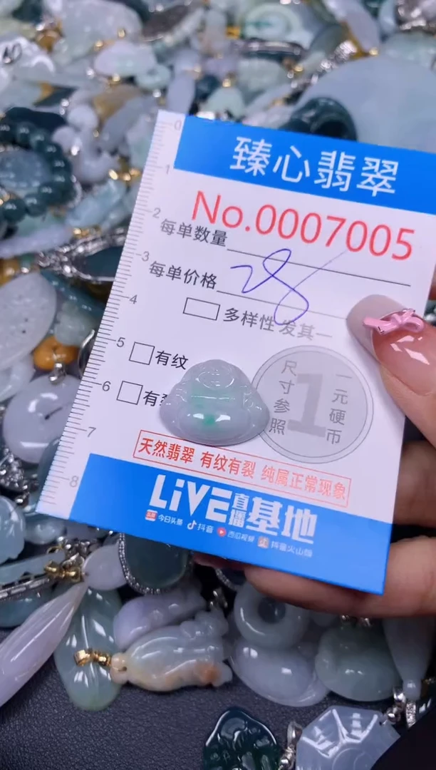 【闪购商品】翡翠颈饰未镶嵌含绳0007005