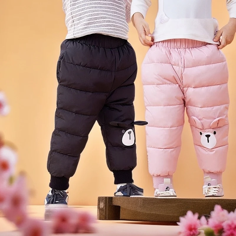 BUDBALA儿童羽绒裤外穿保暖裤男女童冬季小童厚款裤子2024新款