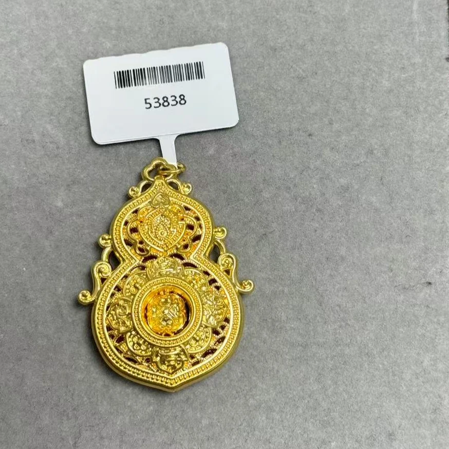 【小鹏黄金】足金999 四美葫芦黄金福禄吊坠3.4
