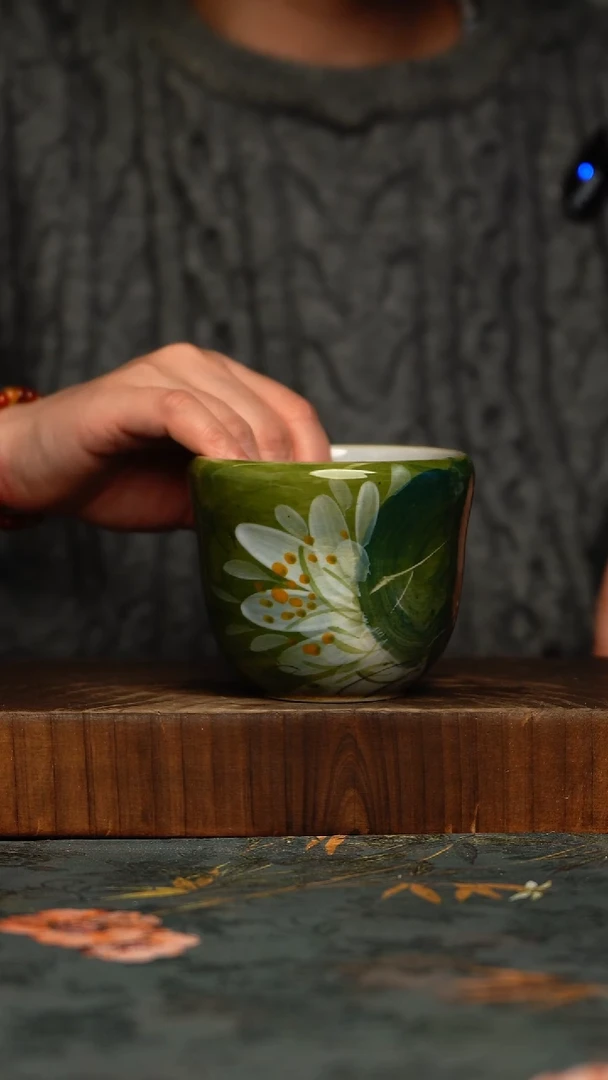 瓷片釉下彩手工手绘同款陶器