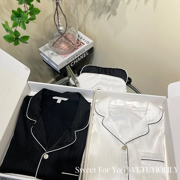 臻爱冰丝睡衣夏季休闲家居服ol女高级感印花春夏时尚舒适情侣睡衣