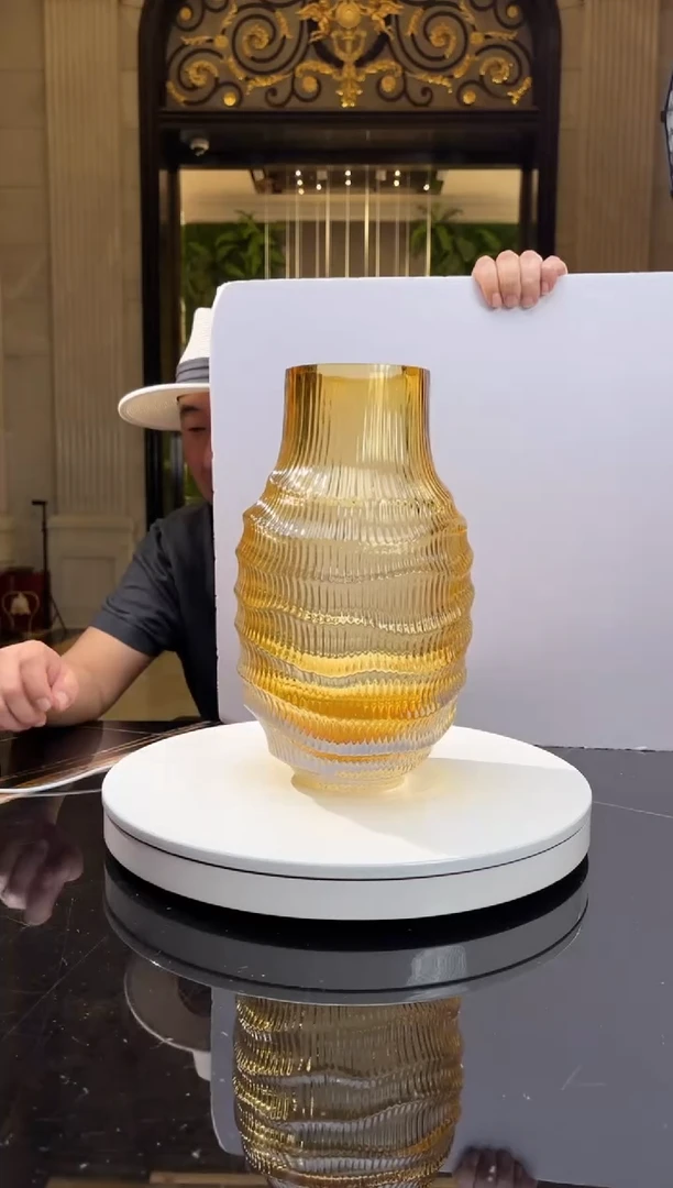 【闪购商品】茶宠AJ1010102金色琉璃花器