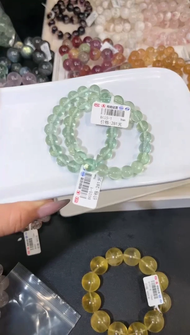 手链未镶嵌萤石多样性发一Q61绿萤石9mm