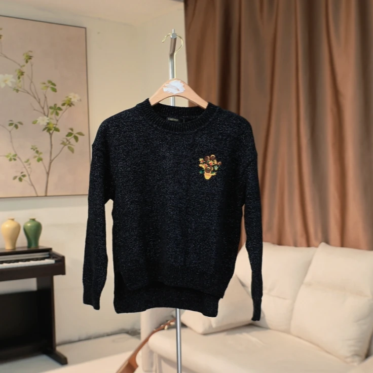 G154 重工刺绣设计软糯针织衫女 419H32