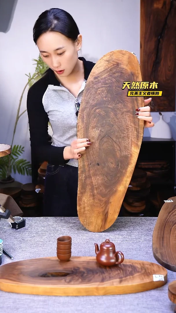 木北美黑胡桃原木.干裂疤结不属于商品质量问题完美主义者慎拍