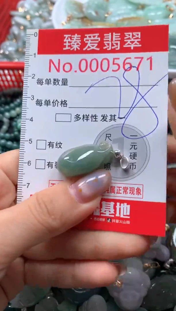 翡翠未镶嵌颈饰5671