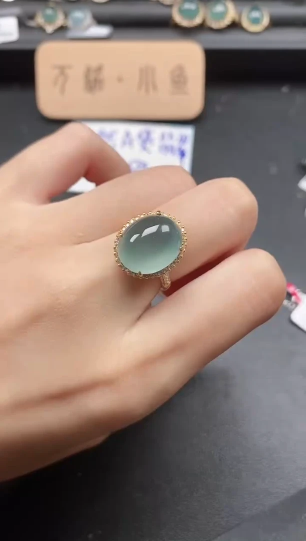 翡翠戒指银S925镶嵌51511