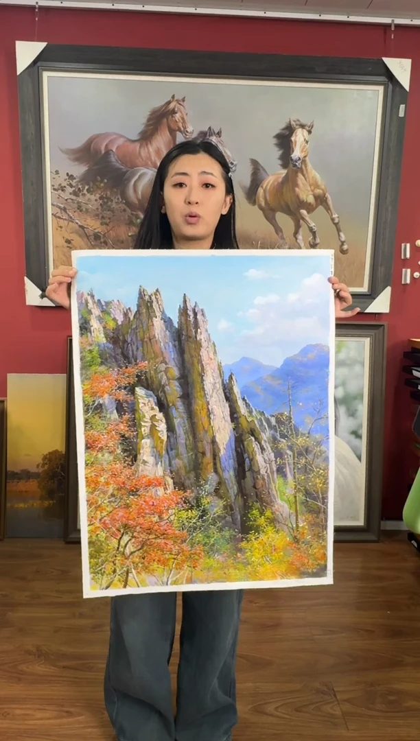 油画【53号】约50*70cm丨朝鲜原创纯手绘孤品油画丨顺丰包邮