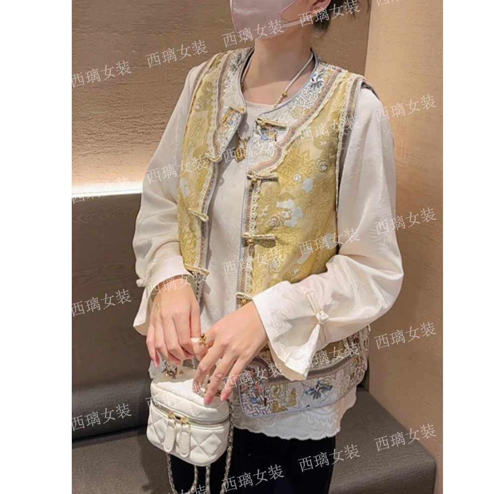 【霓裳】双面穿】刺绣秋季马夹新中式国风马甲女士高级感坎肩复古