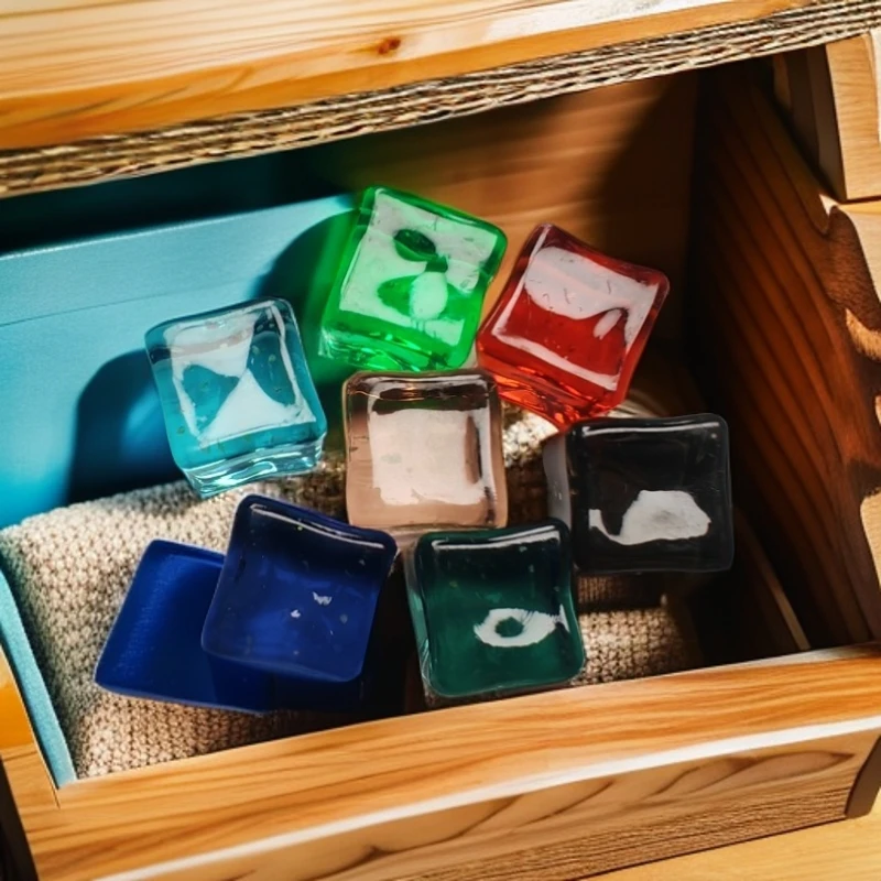 【神秘深色系】夜光细闪星空冰块diy手工摆件