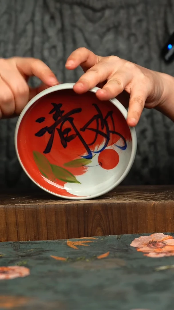 杯釉下彩手工手绘同款陶器