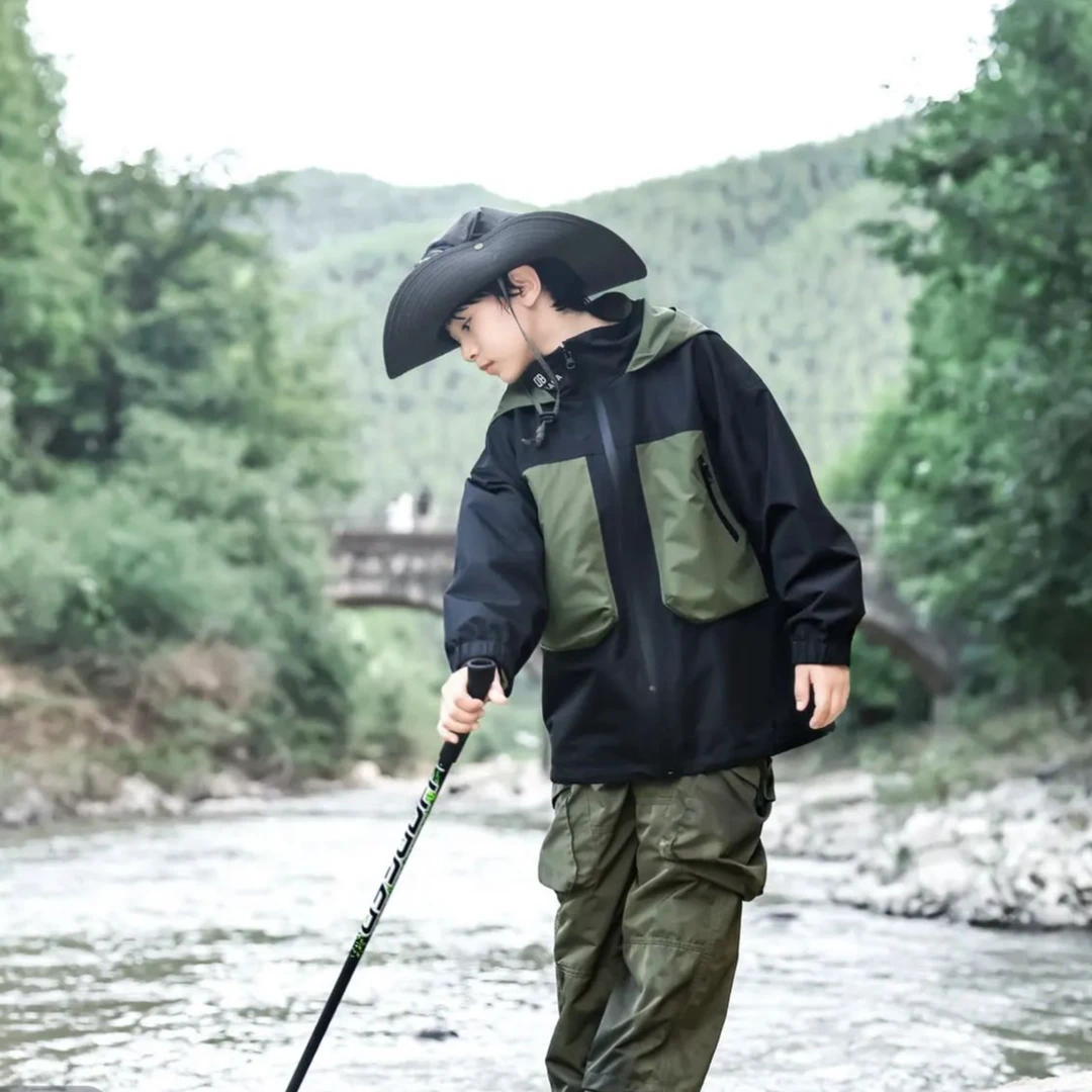 5230高端专享老林家冬季夹棉冲锋衣黑色