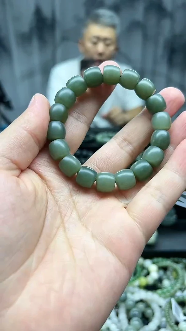 未镶嵌手串和田玉且末直切卡12天然拍一发一