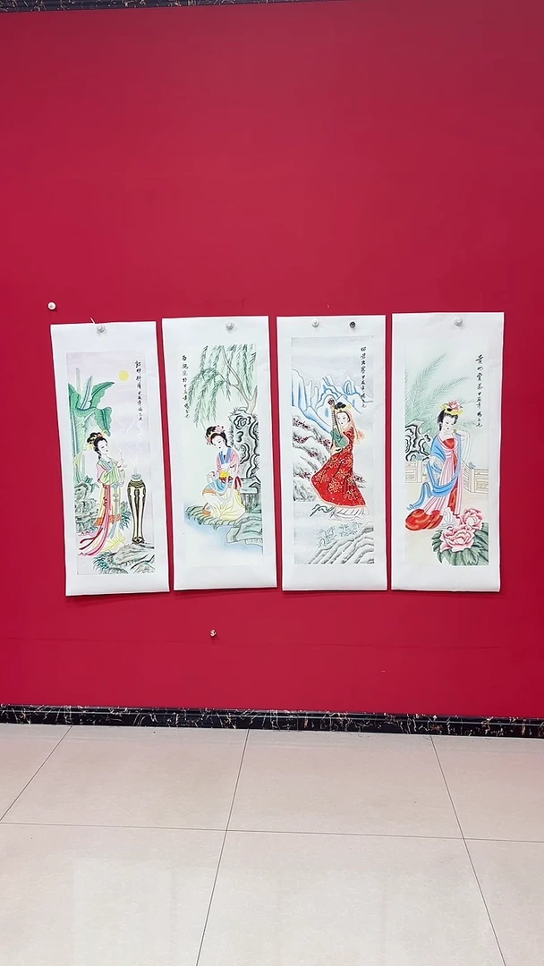 国画中国红/宣纸/国画