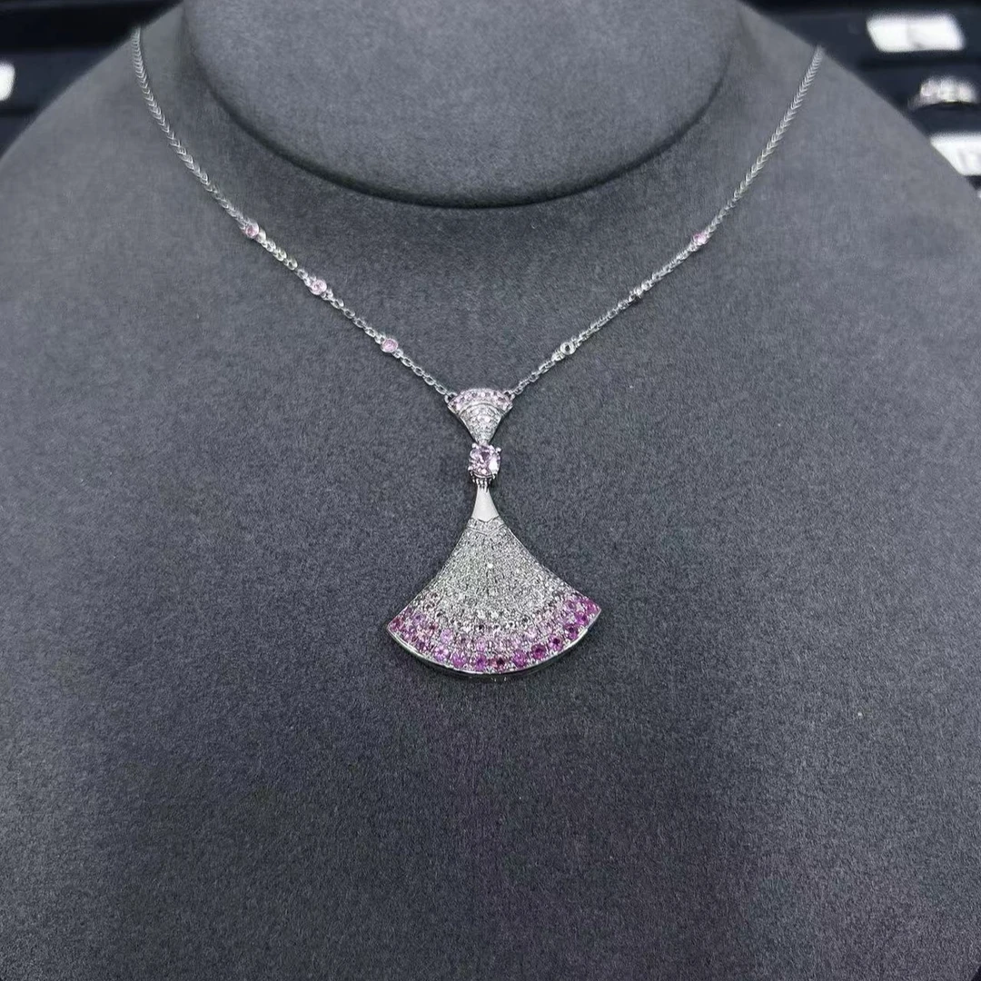 瑰丽珠宝【满钻蝴蝶】18K金轻奢百搭大号蝴蝶锁骨链钻石（多色选择）