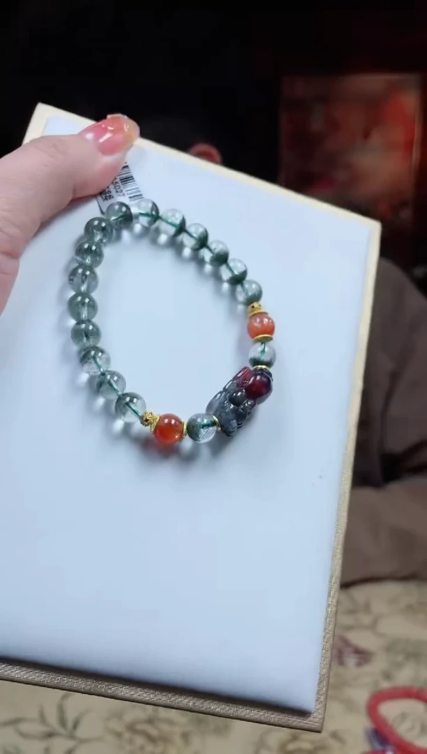 【闪购商品】水晶手串未镶嵌绿幽灵多样性发其一