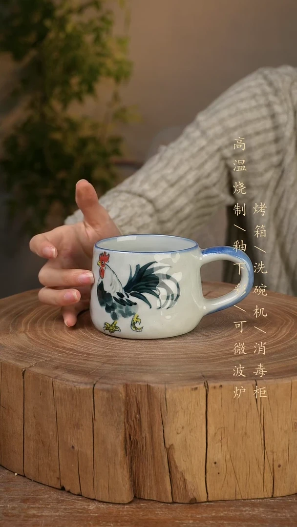 碗瓷景德镇手工手绘高温瓷釉下彩