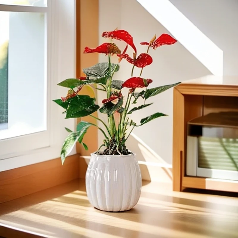 红掌盆栽绿植水培植物水养花卉美观桌面室内盆栽03