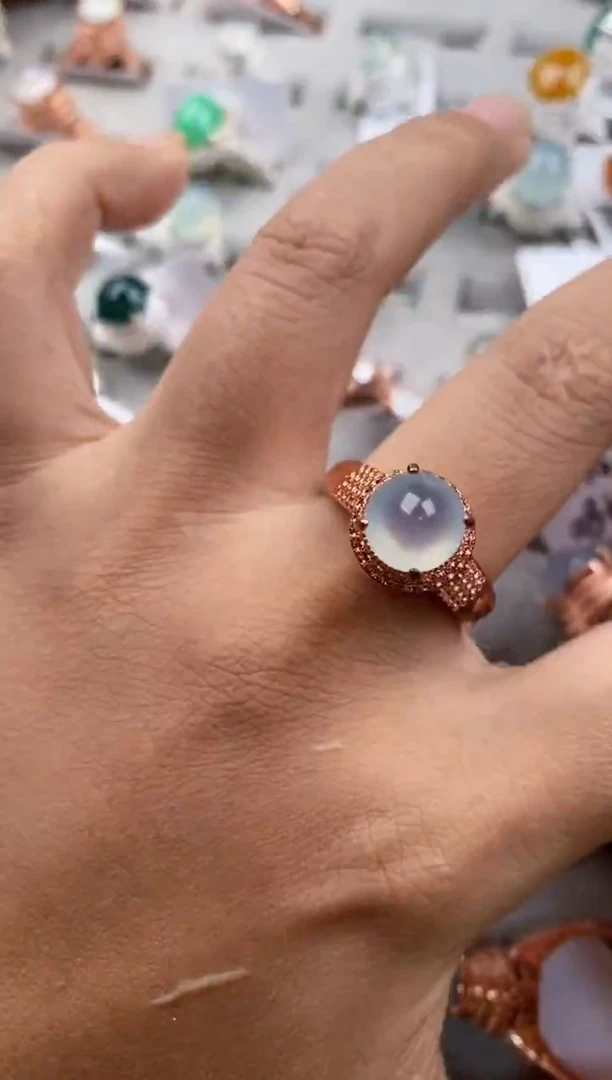 未镶嵌戒指翡翠333---9