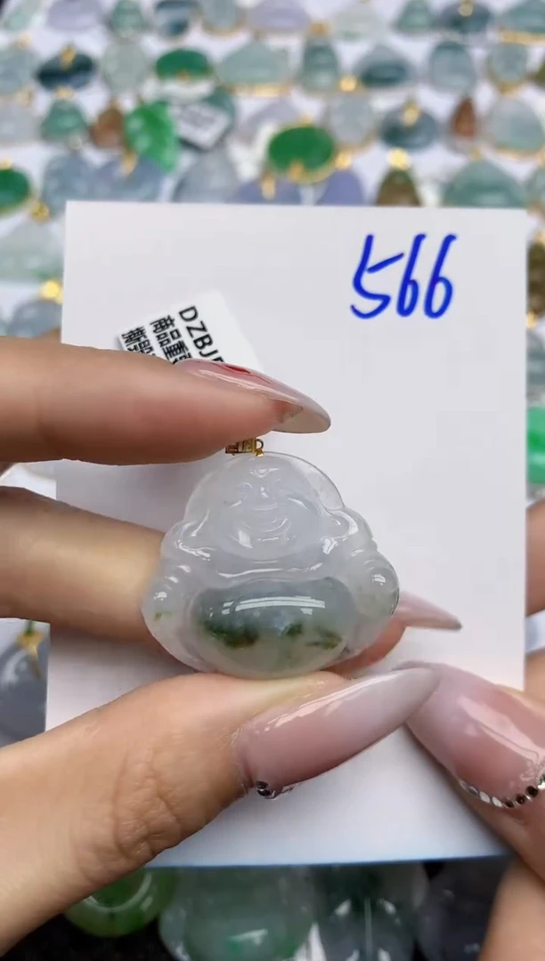 【闪购商品】翡翠颈饰18K金镶嵌天然翡翠A货