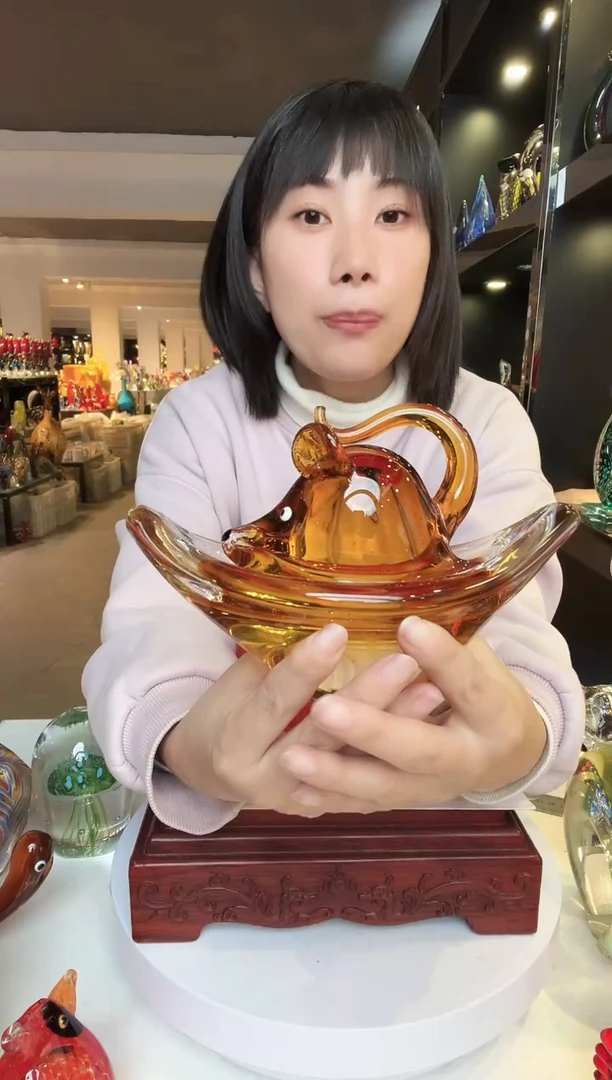 【闪购商品】茶盏琉璃摆件家居摆件