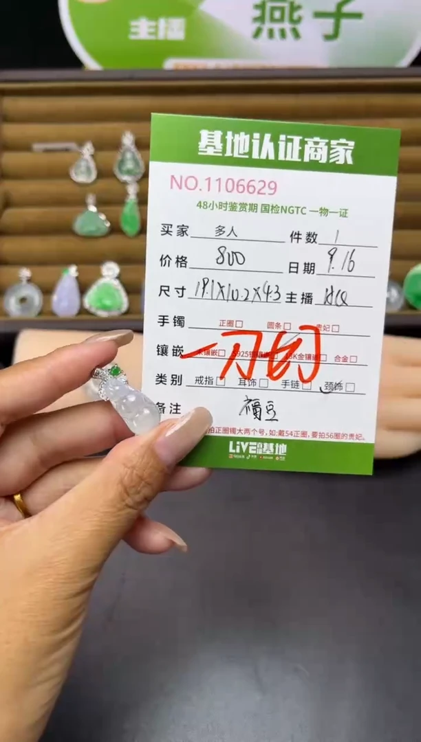 吊坠(不含链)银S925镶嵌翡翠多人