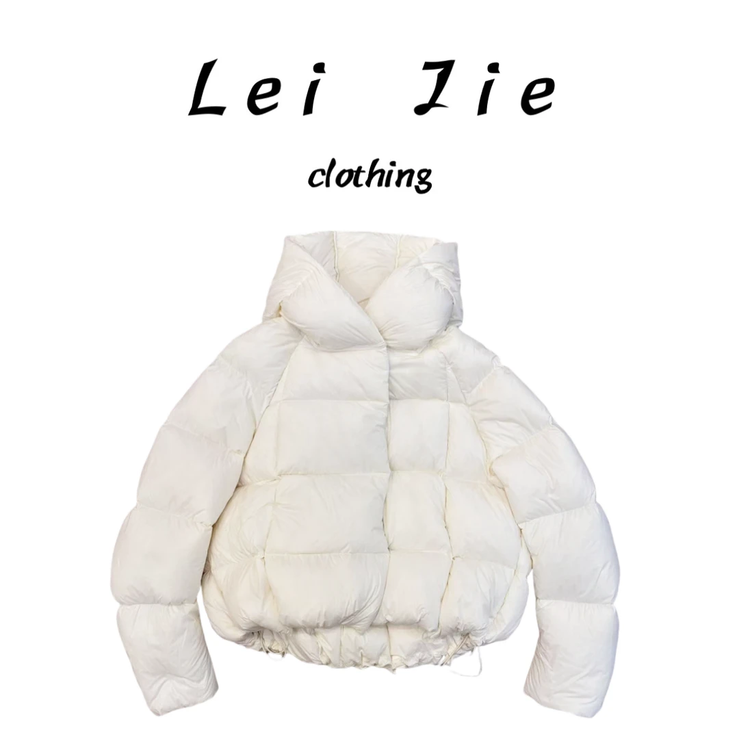 【Lei Jie】柔软舒适连帽设计磁吸扣鹅绒服9632