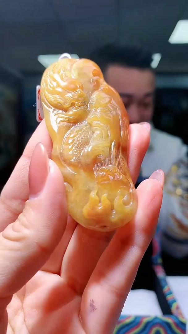 【闪购商品】定制翡翠未镶嵌1052hm-毛货挂件35