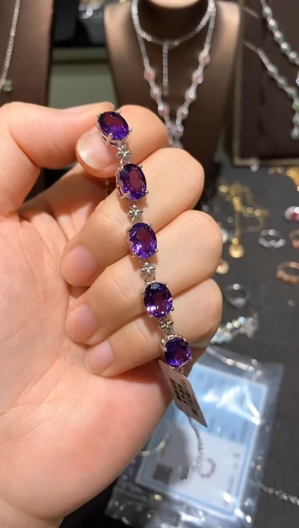 银S925镶嵌手链水晶手链