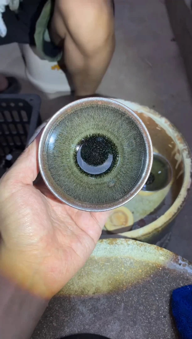 茶盏真柴烧建盏换点柴火