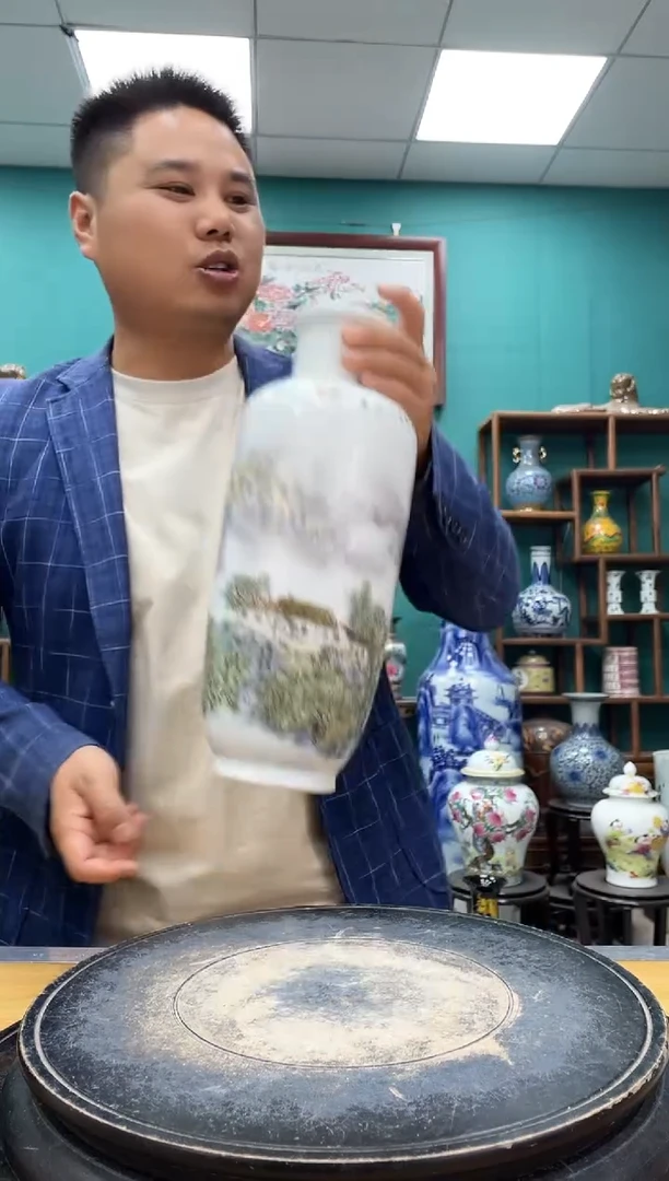 摆件302山水陶瓷摆件