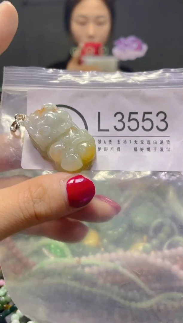 颈饰未镶嵌翡翠/L/翡翠A货，一件也是批发价