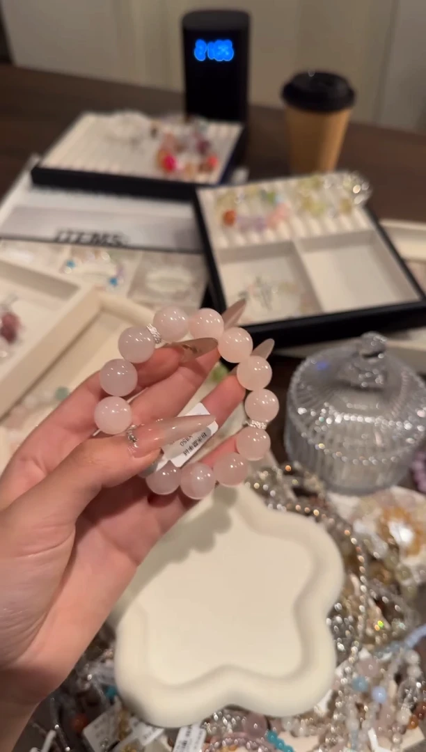 水晶手链合金粉水晶x850