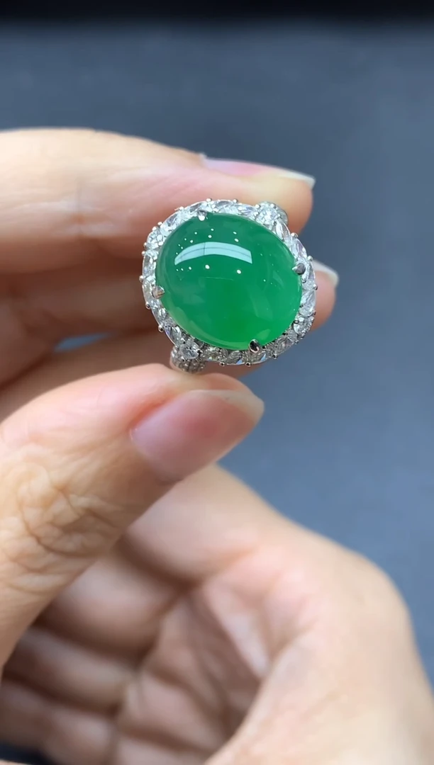 18K金镶嵌戒指翡翠781-中国好珍宝